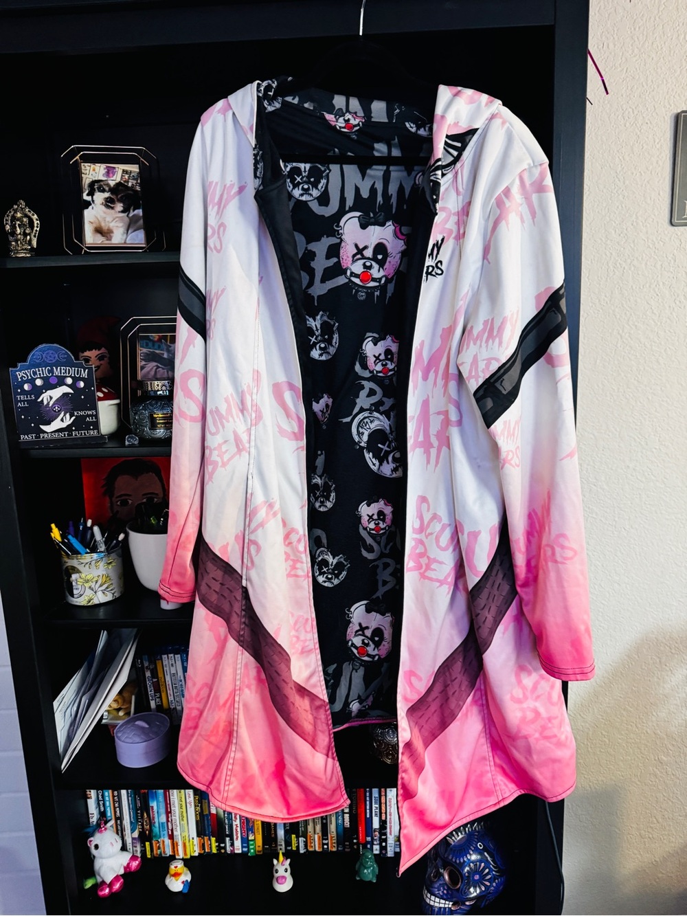 Scummy Bears Pink Ombre Hooded Cloak